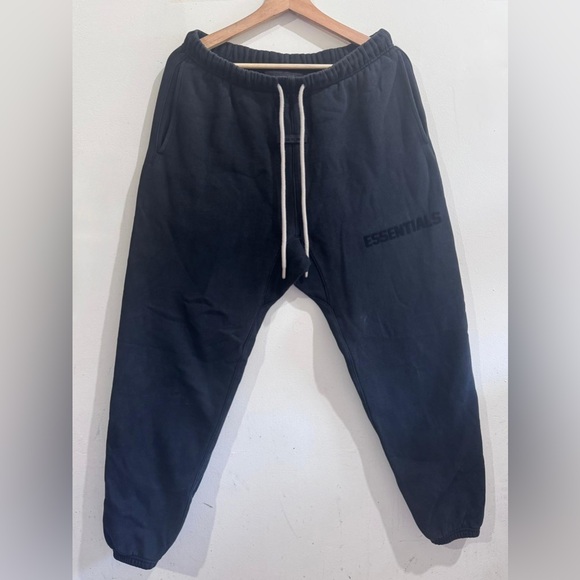 Essentials Black Joggers for Men - Picture 1 of 9